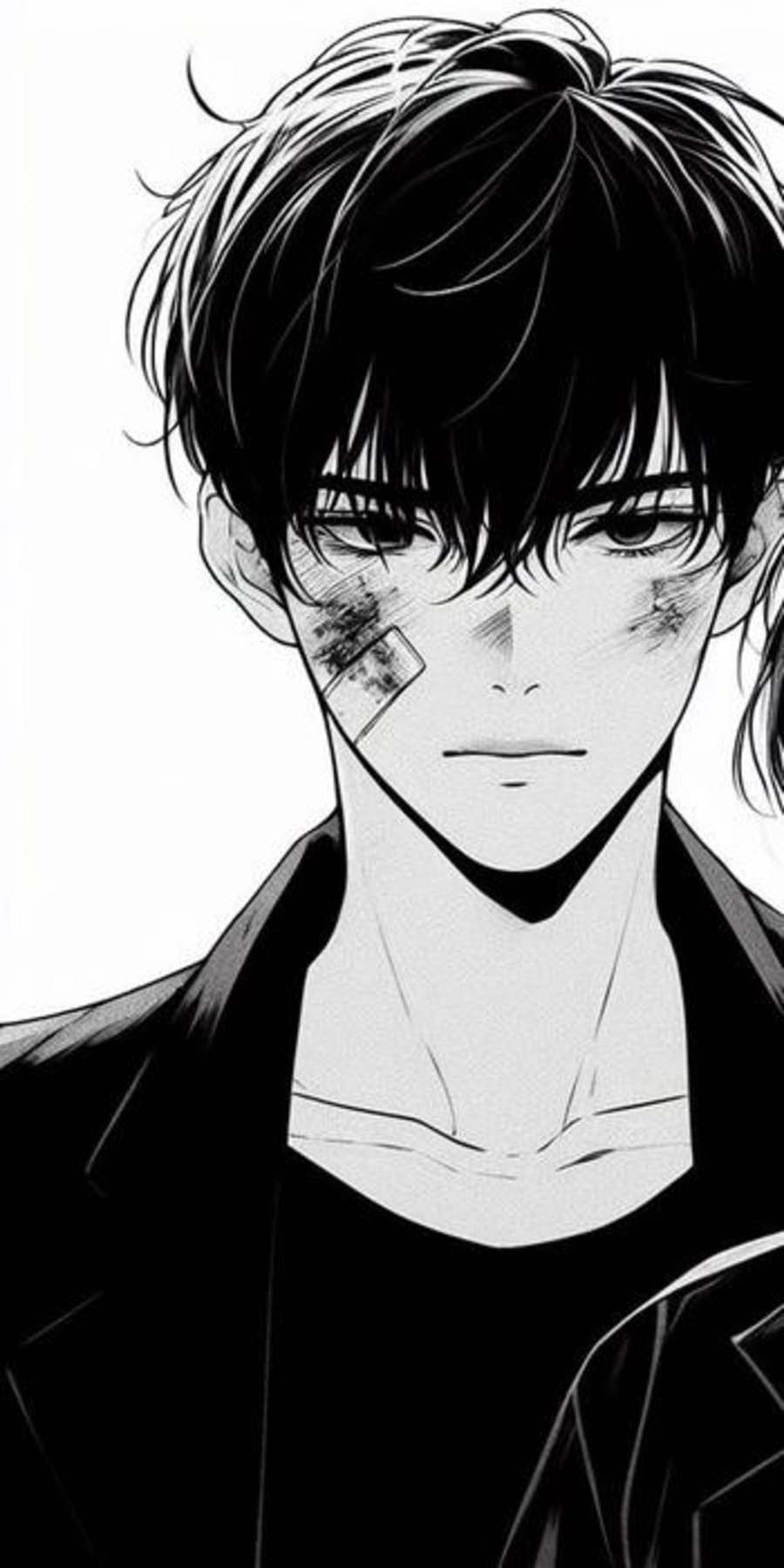 Anime matching profile picture pair titled “Injured Couple Pair”, left side