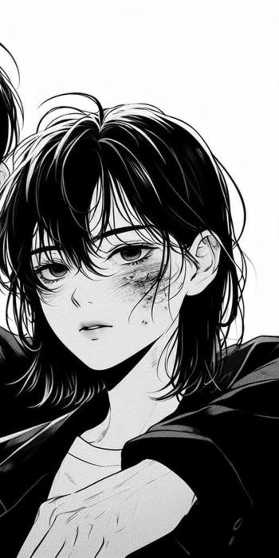 Anime matching profile picture pair titled “Injured Couple Pair”, right side