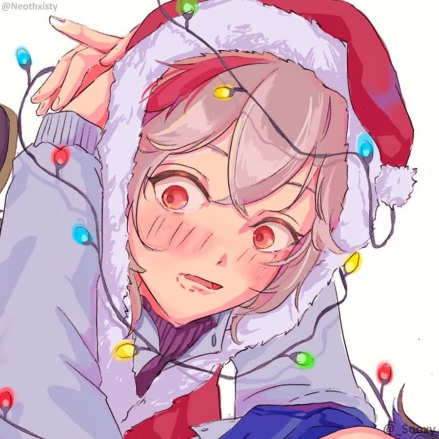 Anime matching profile picture pair titled “Lightstring Pair”, left side