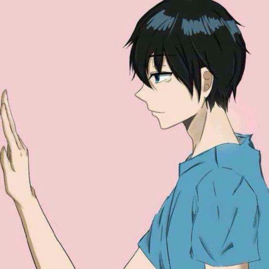 Anime matching profile picture pair titled “Matching Boy Girl Pair”, right side