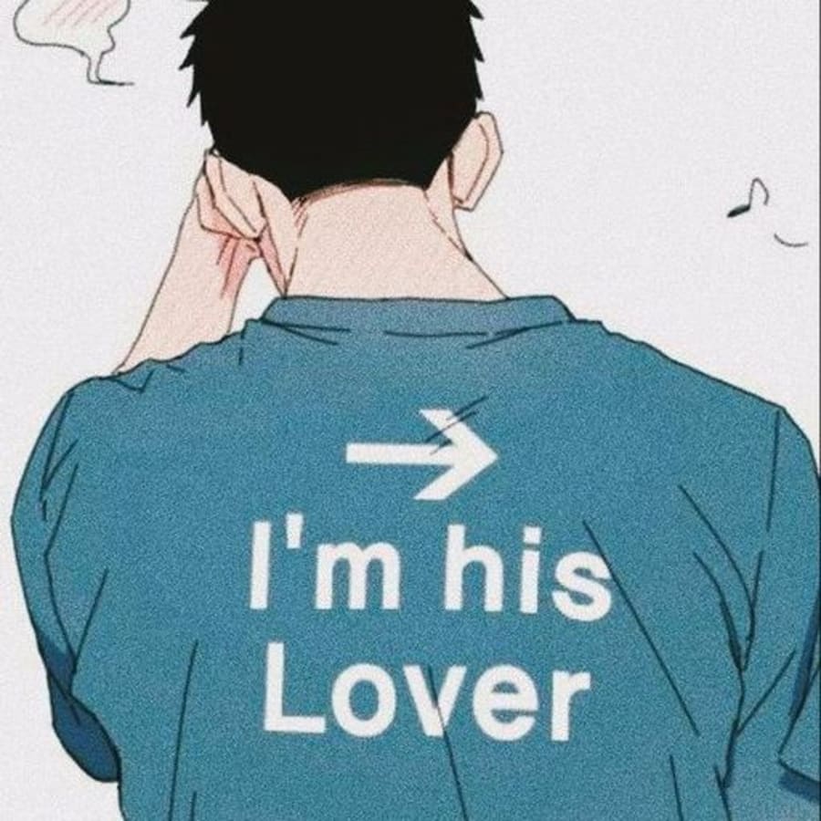 Anime matching profile picture pair titled “Mine Lover Pair”, left side