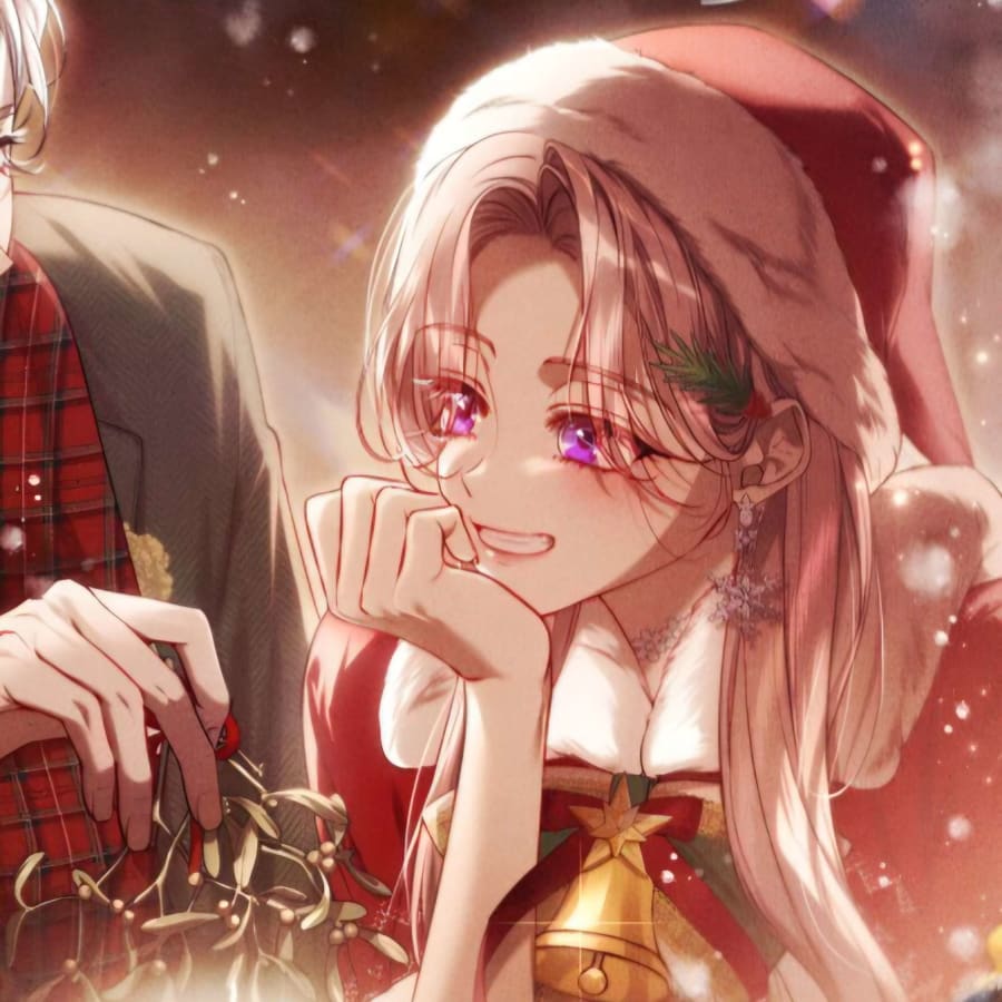 Anime matching profile picture pair titled “Mistletoast Pair”, right side
