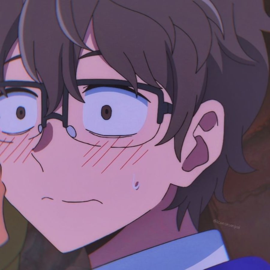 Anime matching profile picture pair titled “Nagatoro San Kiss Pair”, right side