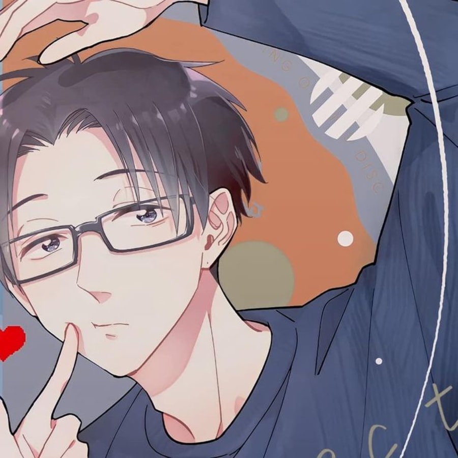 Anime matching profile picture pair titled “Otaku Pair”, right side