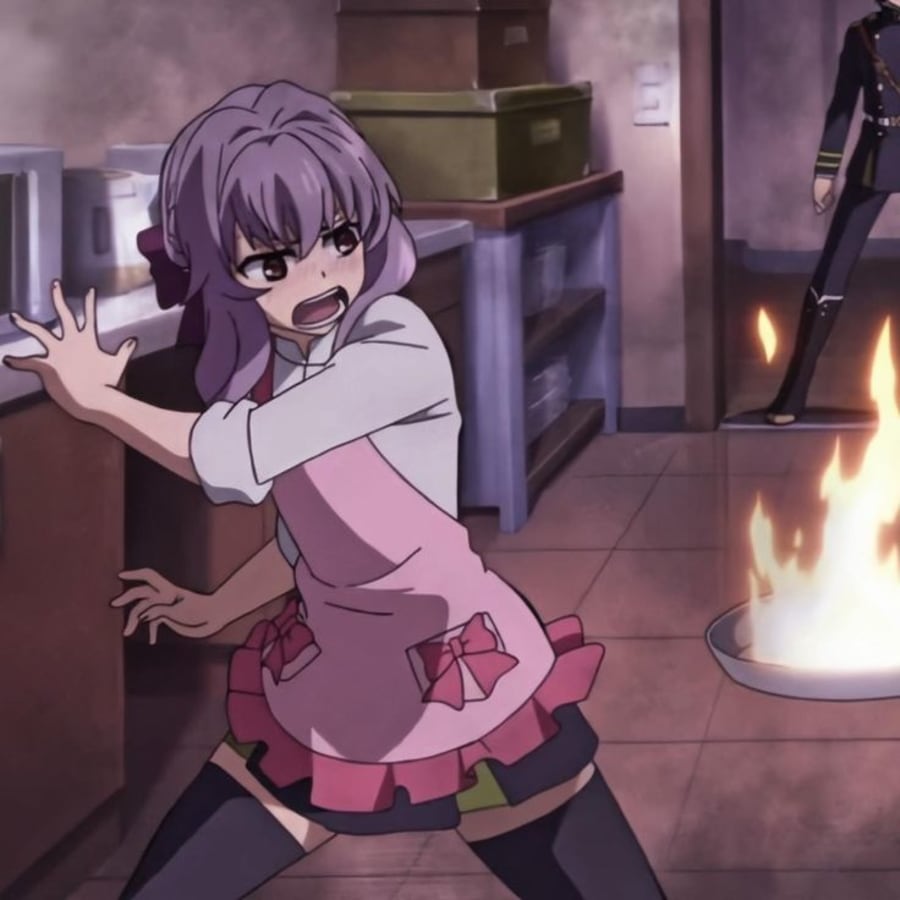 Anime matching profile picture pair titled “Owari Cook Pair”, left side