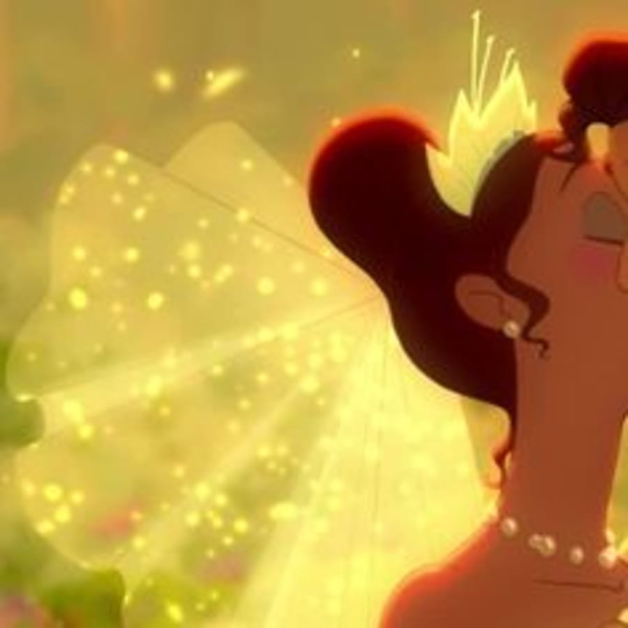 Cartoons matching profile picture pair titled “Prince Kiss Tiana Pair”, left side