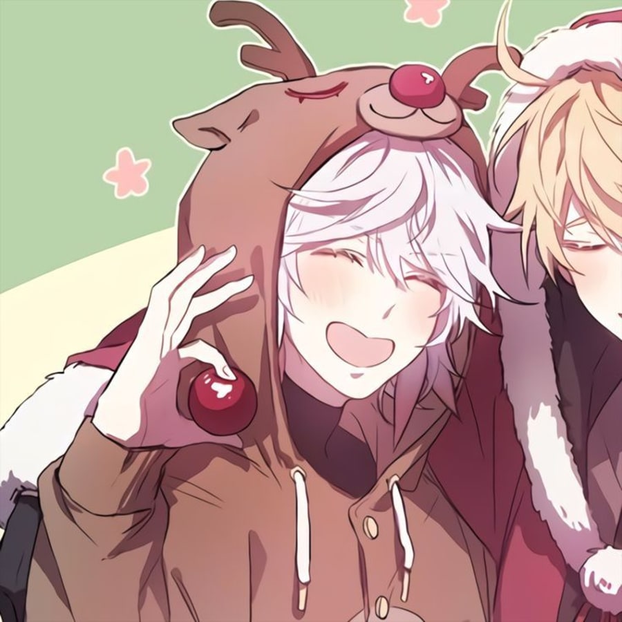 Lgbtq matching profile picture pair titled “Rudolphbros Pair”, left side
