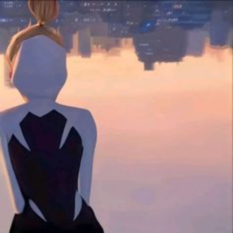Cartoons matching profile picture pair titled “Spider Gwen Miles Pair”, right side