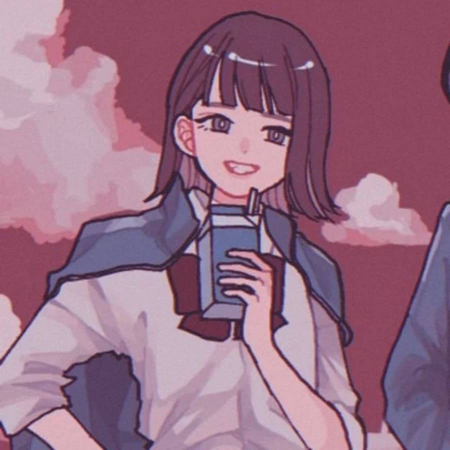 Anime matching profile picture pair titled “Squidgame Girl Pair”, left side