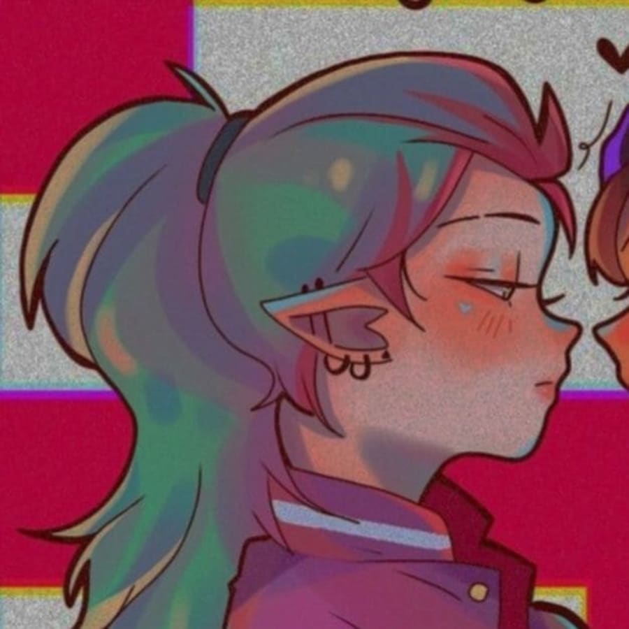 Cartoons matching profile picture pair titled “Toh Girl Pair”, left side