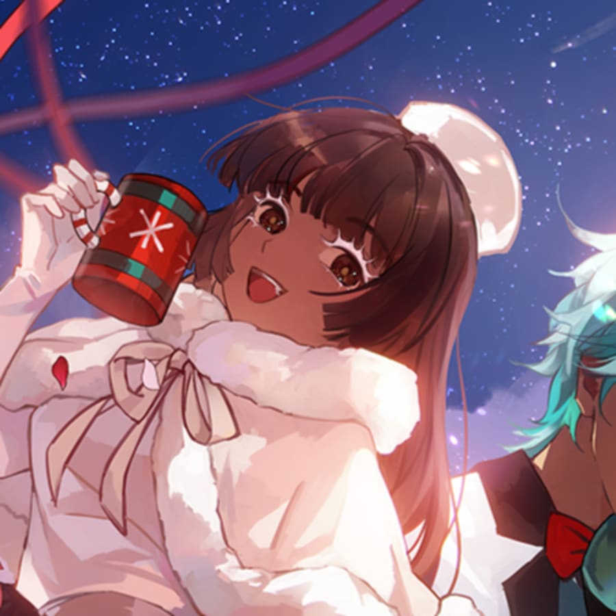 Anime matching profile picture pair titled “Winter Serenade Pair”, left side