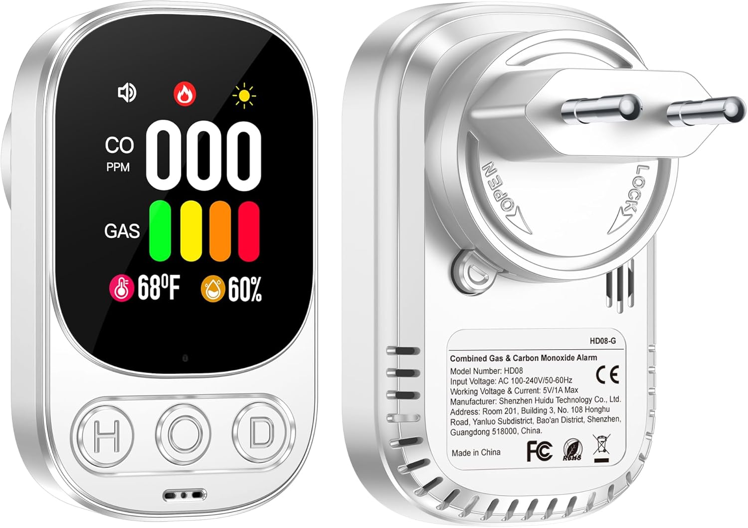 Gedsffati Detecteur De Gaz