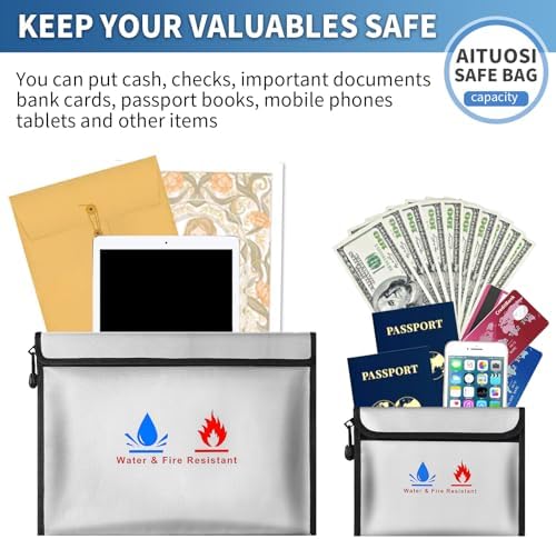 Vue 3 de Sacs Antifeu Portedocuments Ignifuges