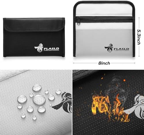 Vue 3 de Flasld Pochette Anti Feu