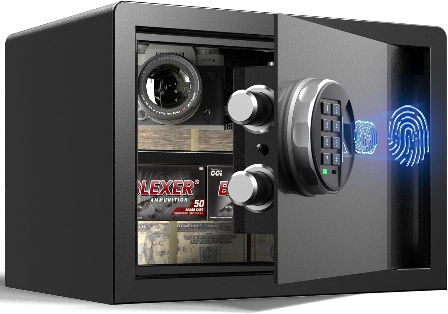 Grimtron Coffrefort Biometrique Coffrefort