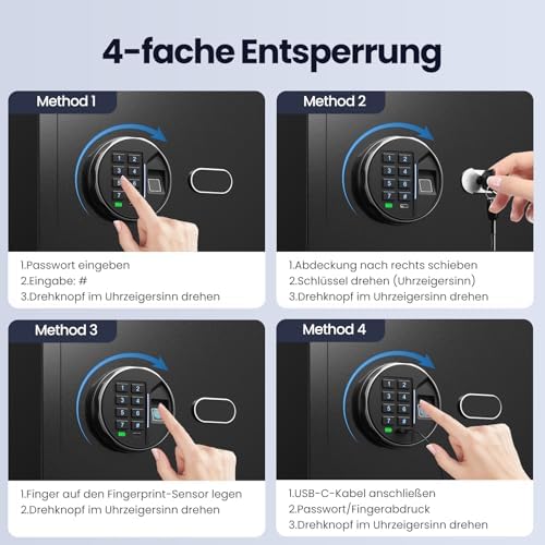 Vue 4 de Grimtron Coffrefort Biometrique Coffrefort