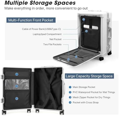 Vue 5 de Lanmou Valise Cabine Valise