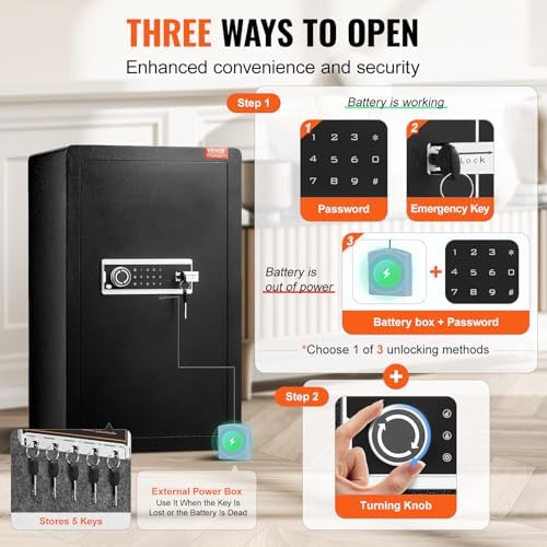 Vue 3 de Vevor Coffrefort Porte