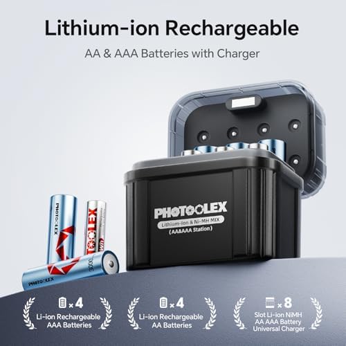 Vue 2 de Photoolex Piles Rechargeables Aa