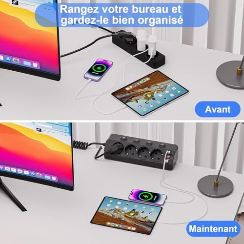 Vue 5 de Multiprise Bureau Securisee Multiprise