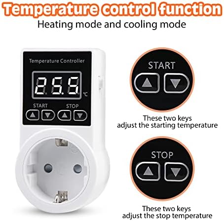 Vue 5 de Pcs Digital Thermostat Plug