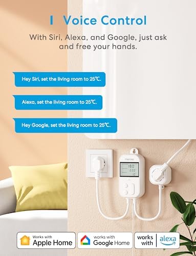 Vue 5 de Meross Prise Thermostat Connectee