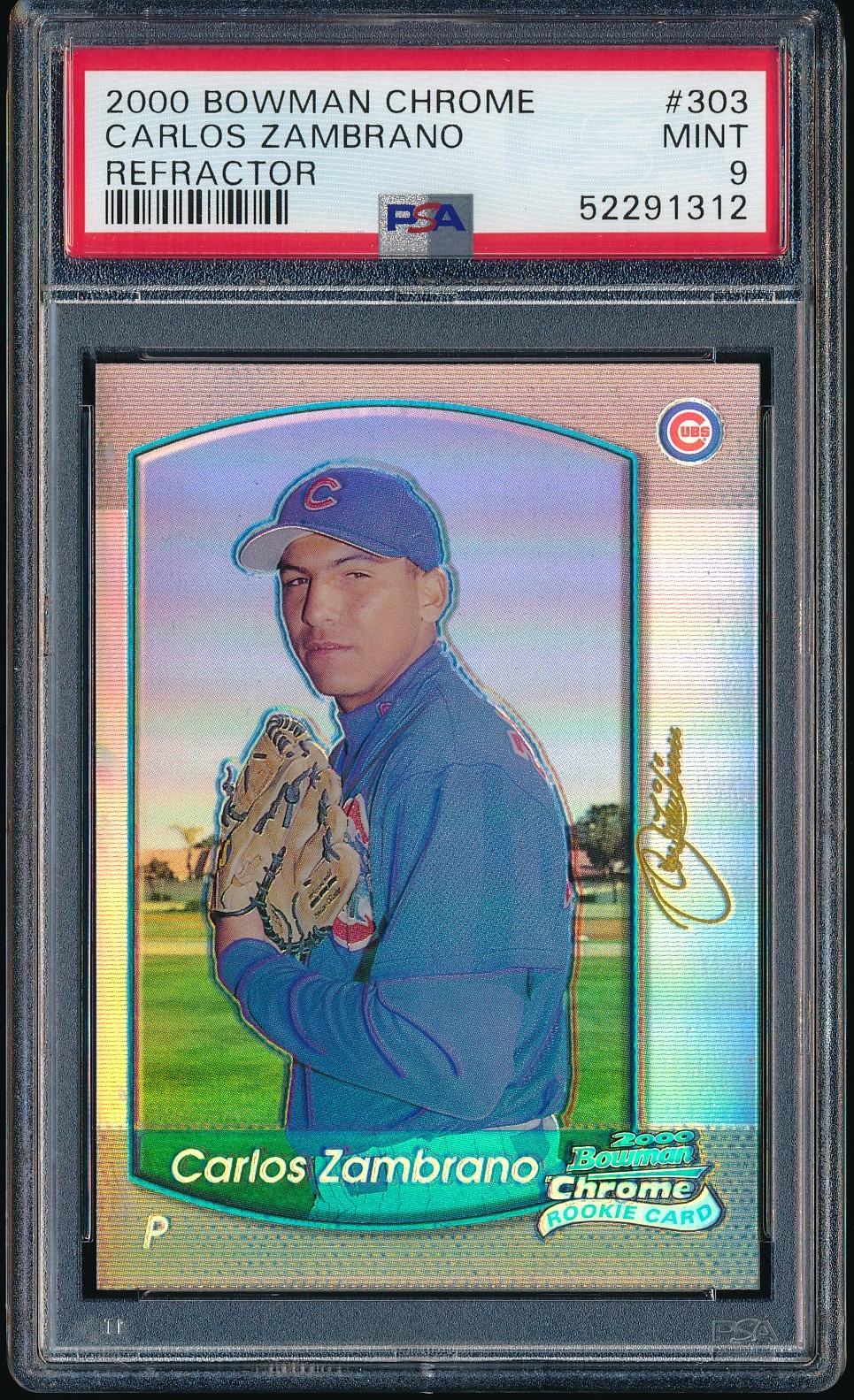 2000 Bowman Chrome Carlos Zambrano Refractor #303 PSA 9