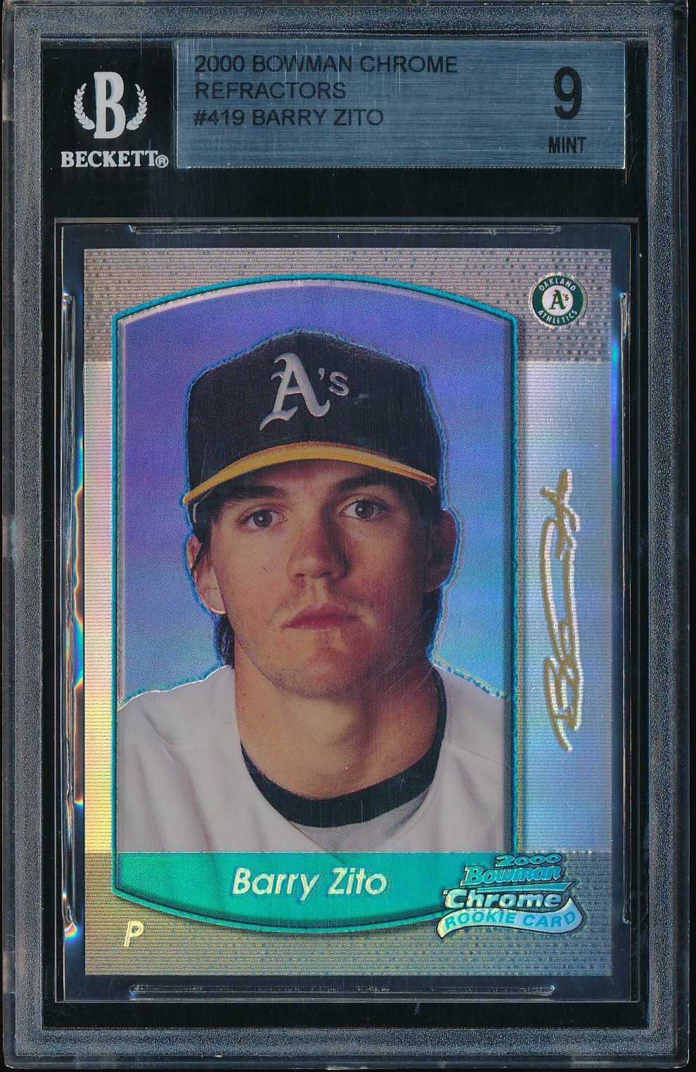 2000 Bowman Chrome Barry Zito Refractor #419 BGS 9