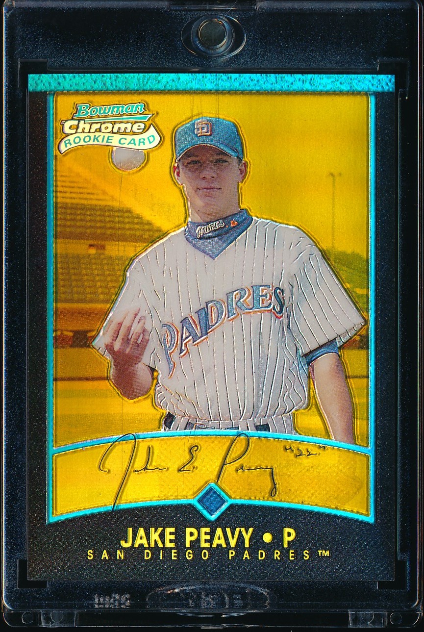 2001 Bowman Chrome Jake Peavy Gold Refractor 32/99 #183