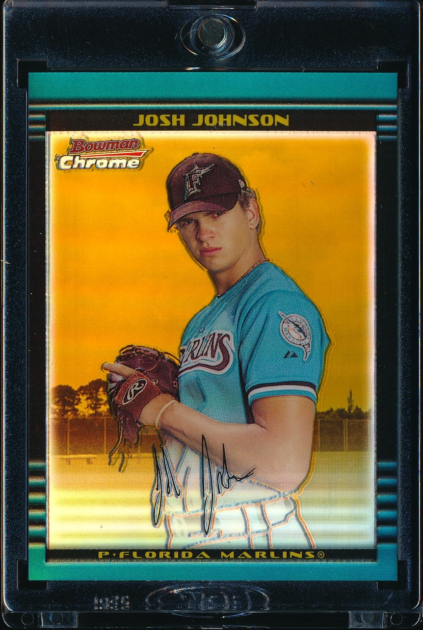 2002 Bowman Chrome Draft Josh Johnson Gold Refractor 25/50 #BDP83