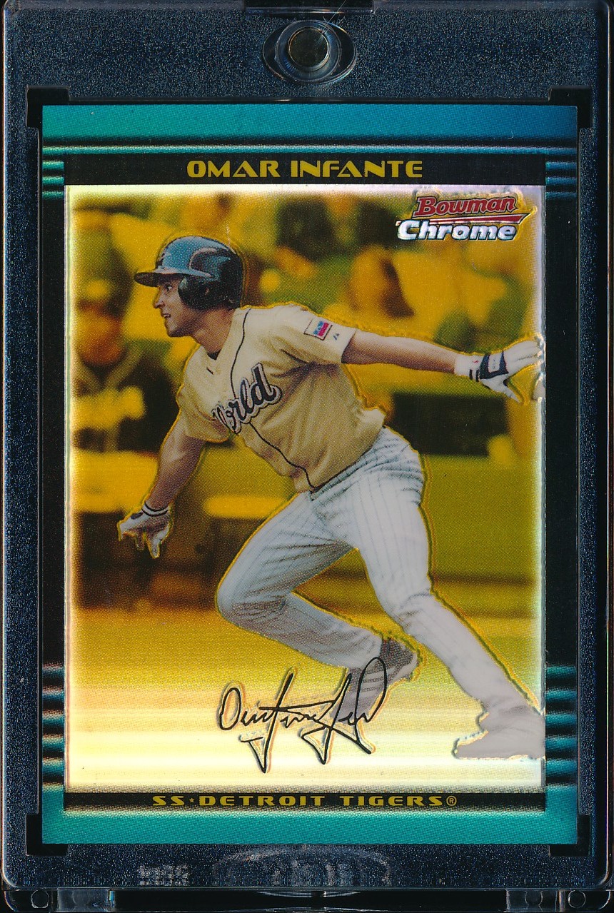 2002 Bowman Chrome Draft Omar Infante Gold Refractor 33/50 #BDP159