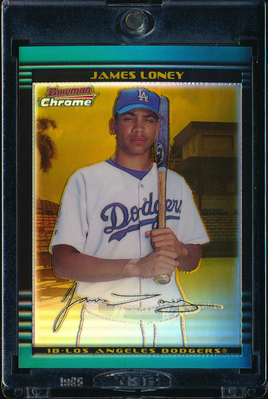 2002 Bowman Chrome Draft James Loney Gold Refractor 21/50 #BDP19