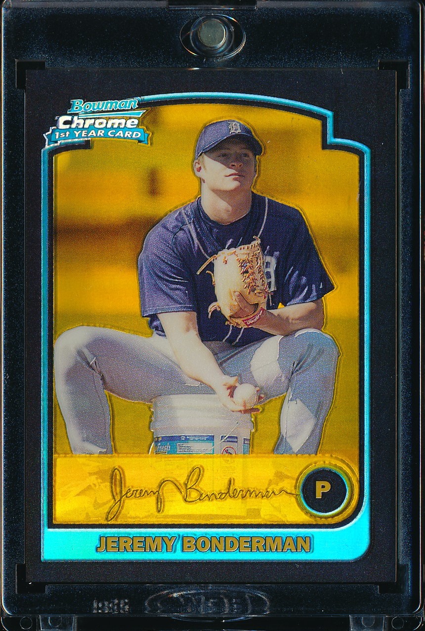 2003 Bowman Chrome Jeremy Bonderman Gold Refractor 47/170 #249