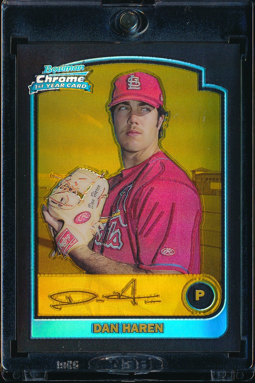 2003 Bowman Chrome Dan Haren Gold Refractor 107/170 #167