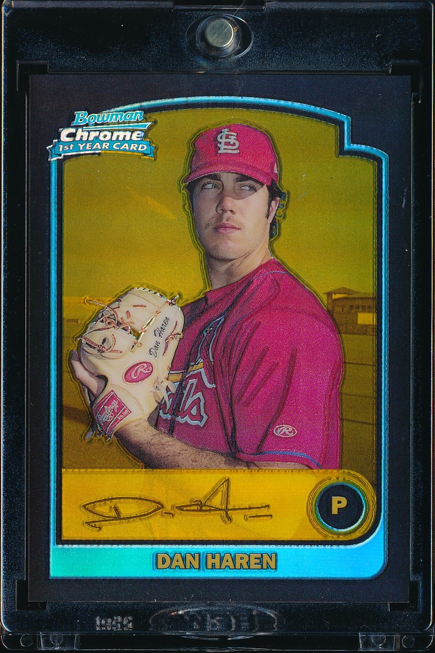 2003 Bowman Chrome Dan Haren Gold Refractor 168/170 #167