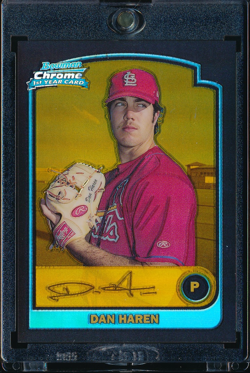 2003 Bowman Chrome Dan Haren Gold Refractor 170/170 #167