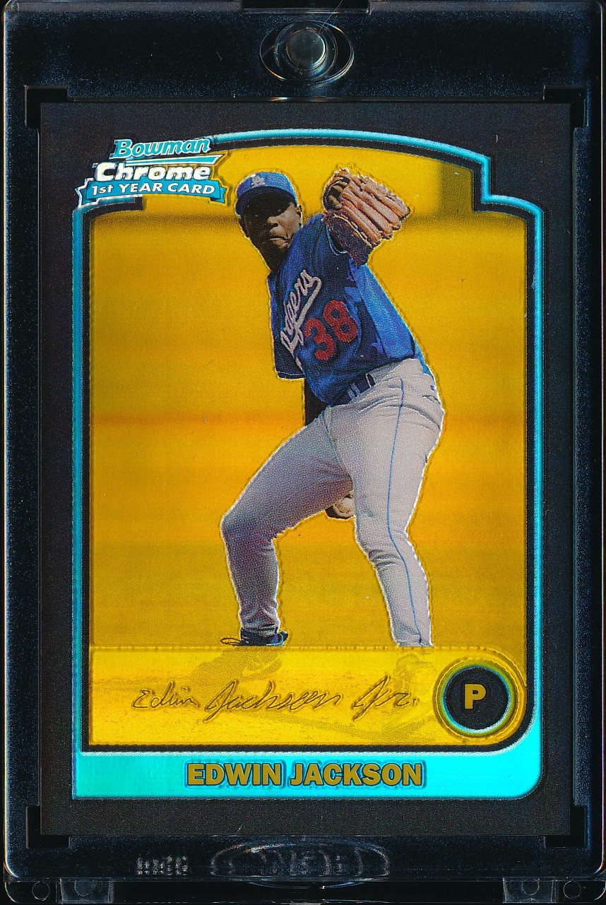 2003 Bowman Chrome Edwin Jackson Gold Refractor 154/170 #237