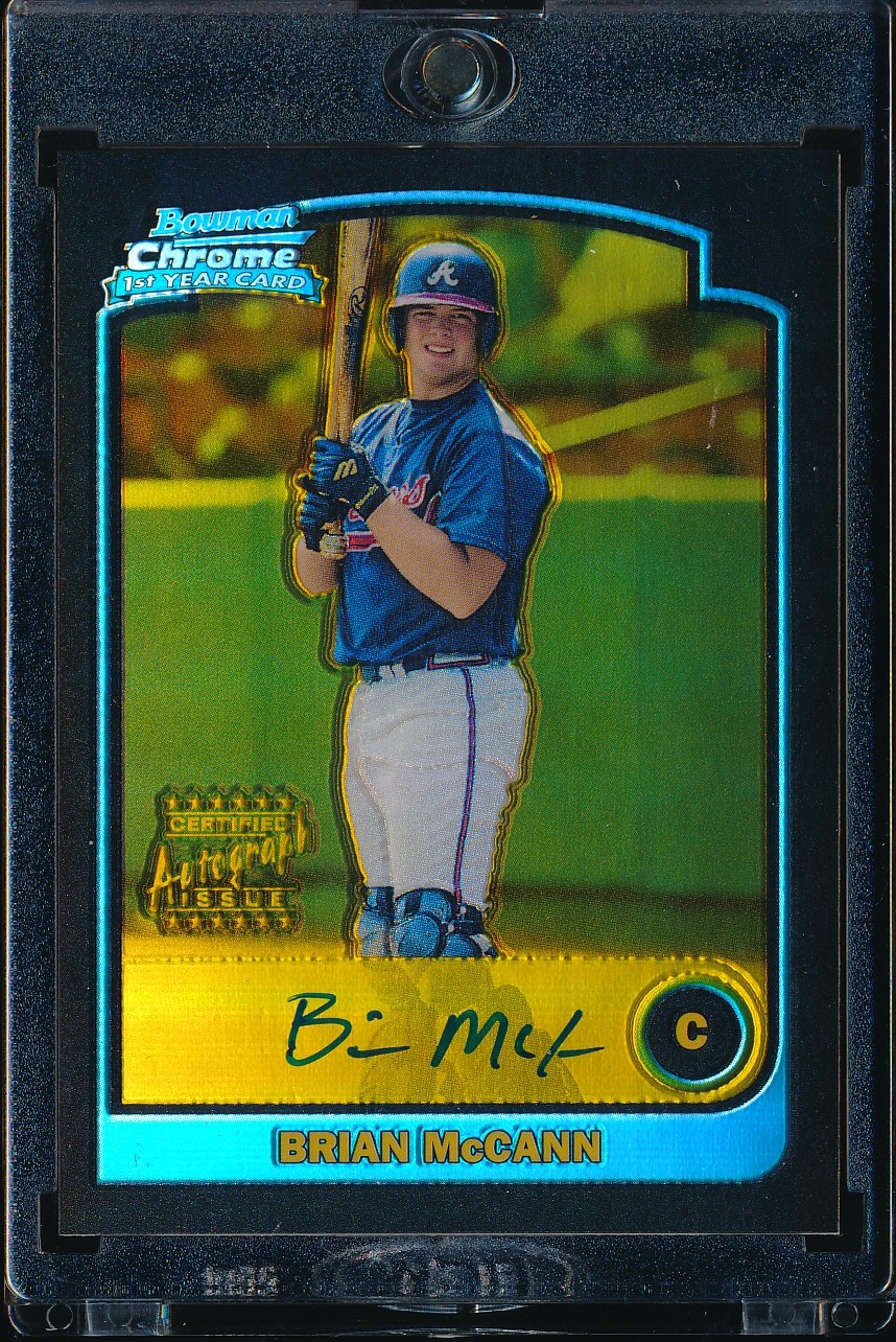 2003 Bowman Chrome Brian McCann Gold Refractor Auto #331