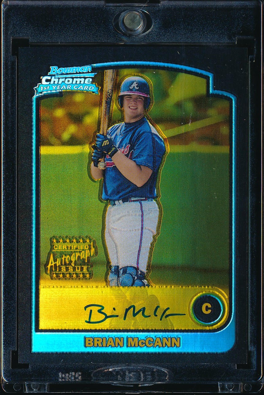 2003 Bowman Chrome Brian McCann Gold Refractor Auto #331