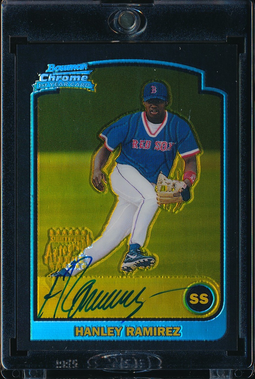 2003 Bowman Chrome Hanley Ramirez Gold Refractor Auto #334