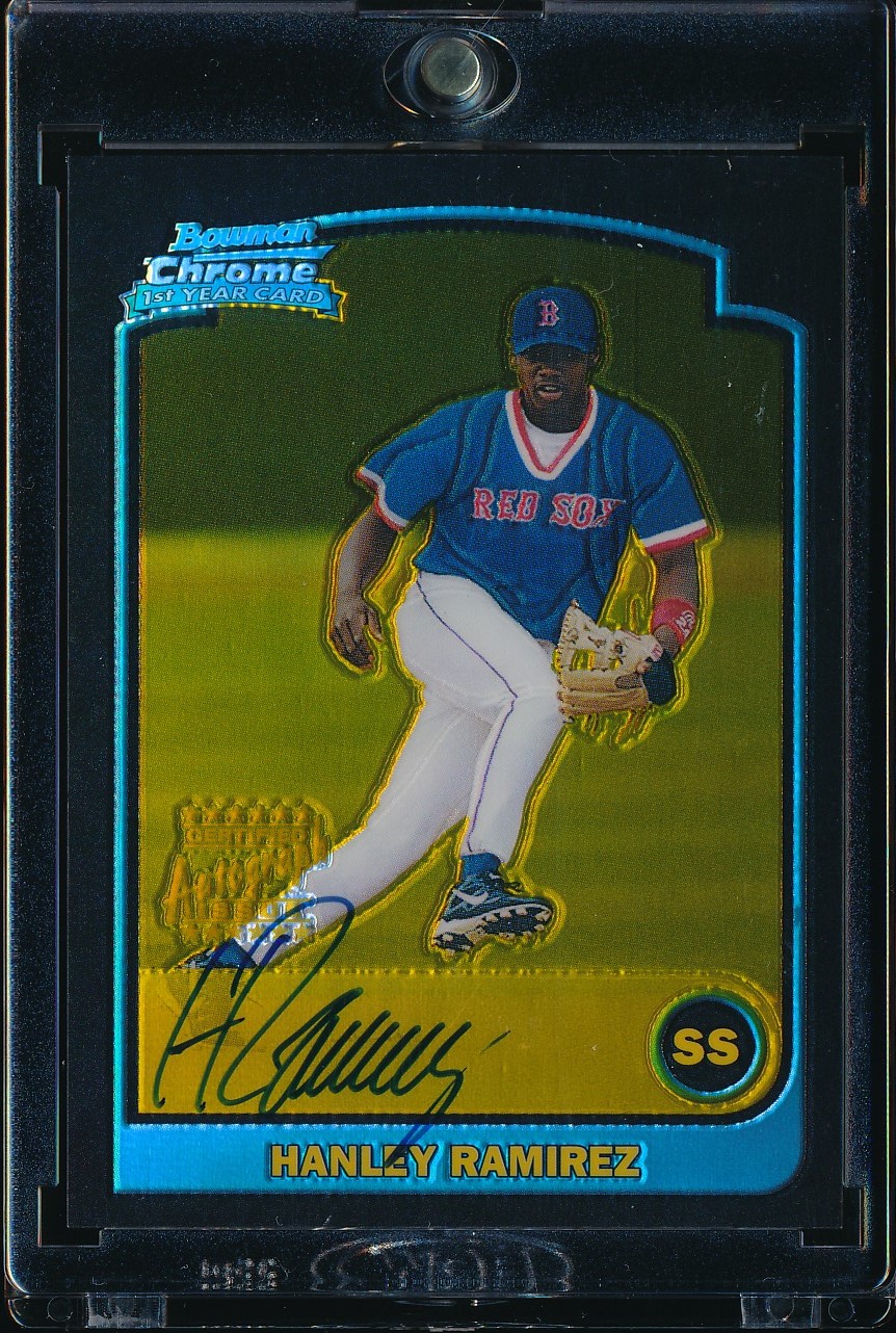 2003 Bowman Chrome Hanley Ramirez Gold Refractor Auto #334