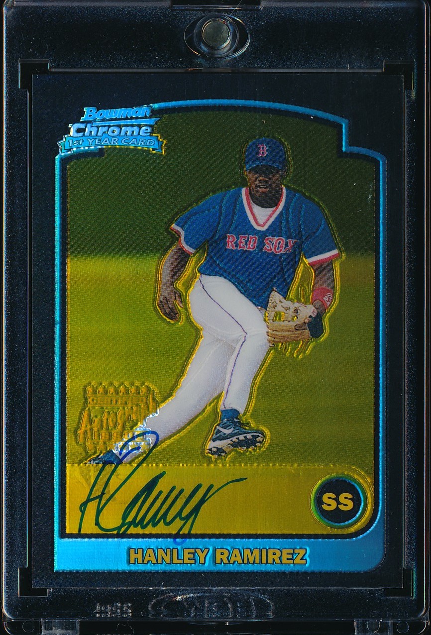 2003 Bowman Chrome Hanley Ramirez Gold Refractor Auto #334