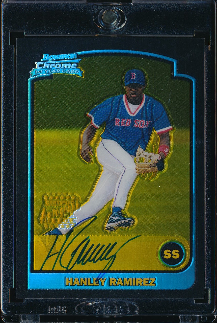 2003 Bowman Chrome Hanley Ramirez Gold Refractor Auto #334
