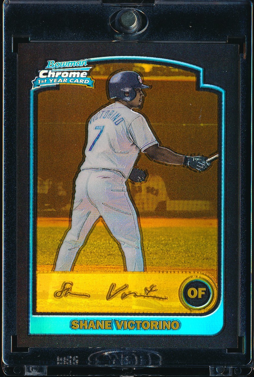 2003 Bowman Chrome Shane Victorino Gold Refractor 54/170 #319