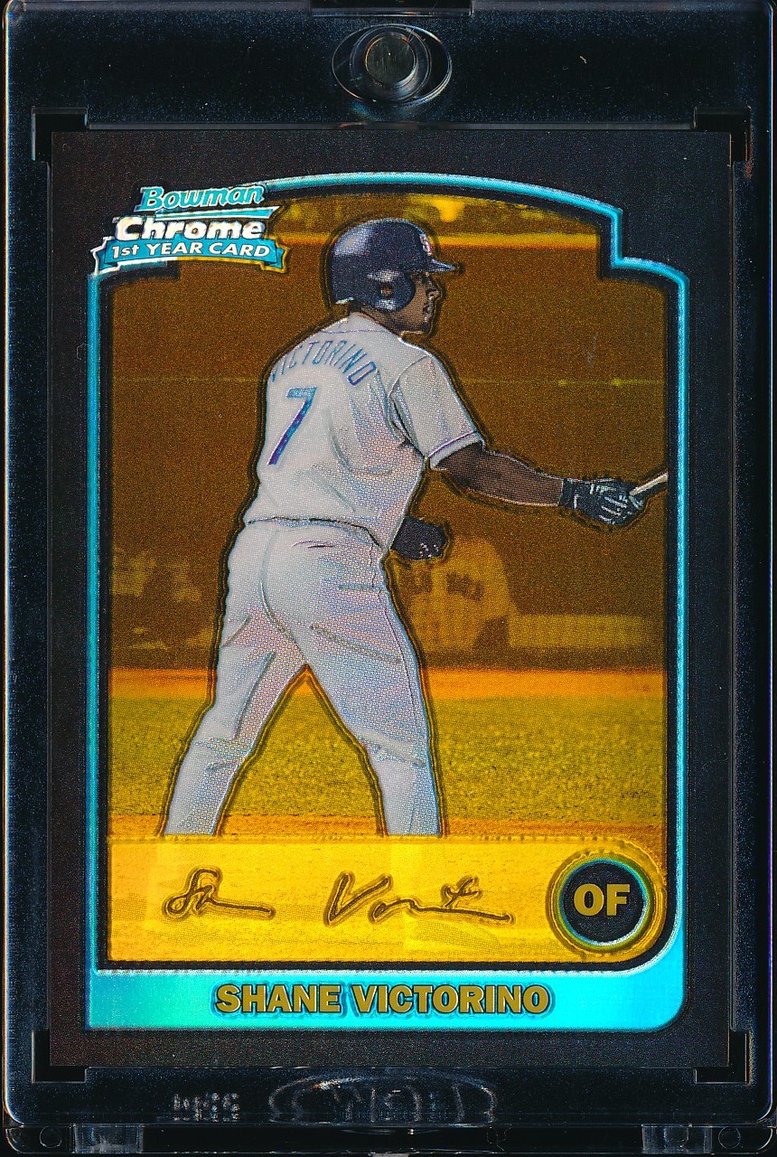 2003 Bowman Chrome Shane Victorino Gold Refractor #319