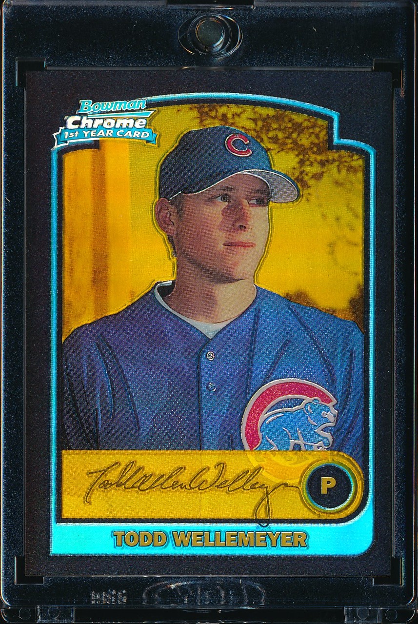 2003 Bowman Chrome Todd Wellemeyer Gold Refractor 161/170 #322