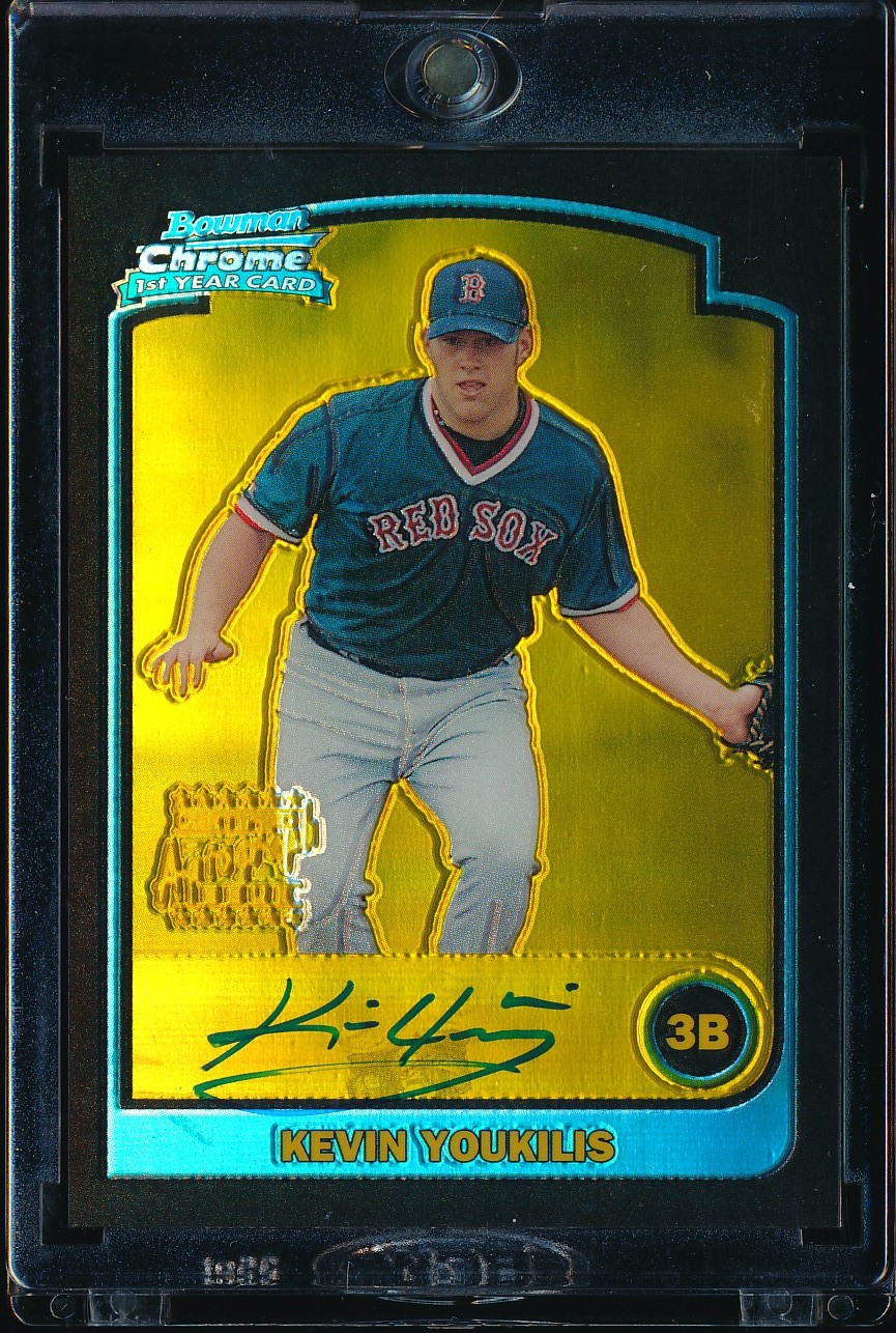 2003 Bowman Chrome Kevin Youkilis Gold Refractor #336