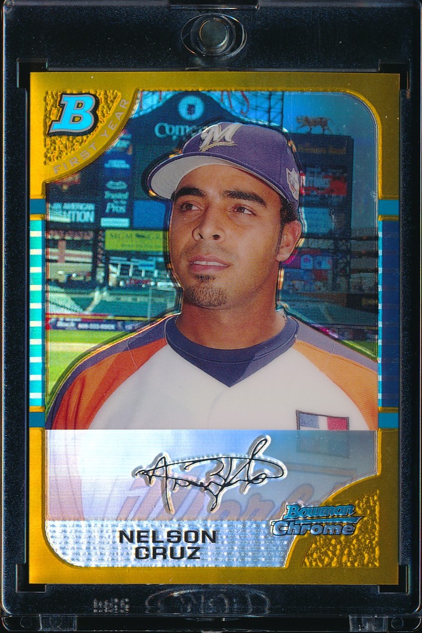 2005 Bowman Chrome Draft Nelson Cruz Gold Refractor 11/50 #BDP165