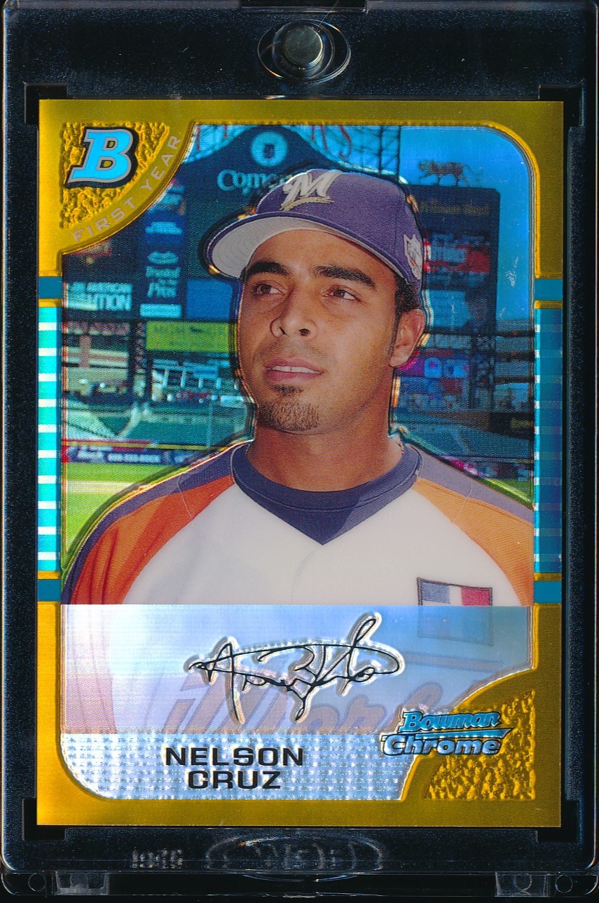 2005 Bowman Chrome Draft Nelson Cruz Gold Refractor 18/50 #BDP165