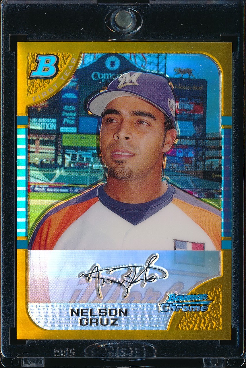 2005 Bowman Chrome Draft Nelson Cruz Gold Refractor 34/50 #BDP165